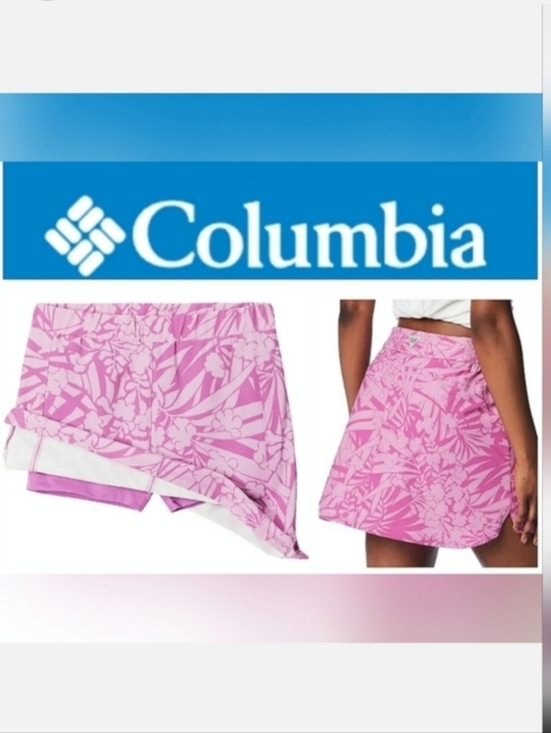 Columbia Pants - Columbia Mauve Tidal Skort in Marina Bay Print Sz XS